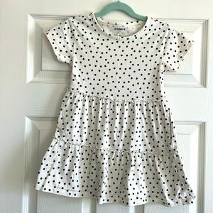 Old Navy Size XS 5 black and white polka dot dress